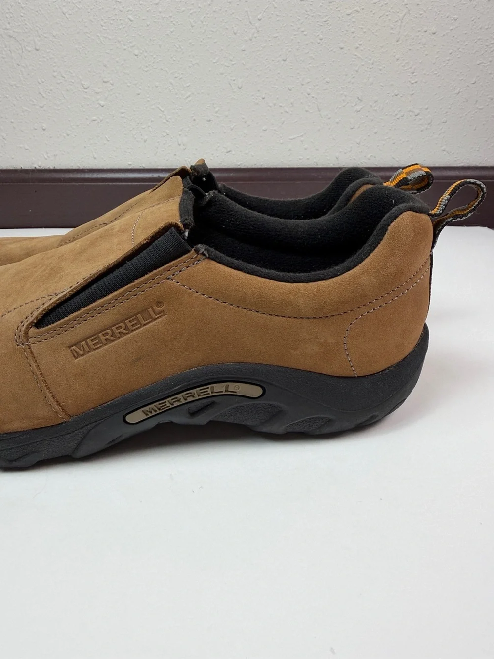 Merrell Jungle Leather Slip On Brown Nubuck Comfort Casual Walking Outdoor Size6